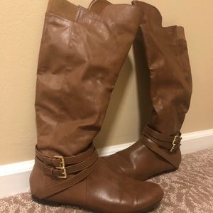 Camel Fergalicious Riding Boots